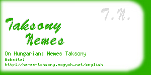 taksony nemes business card